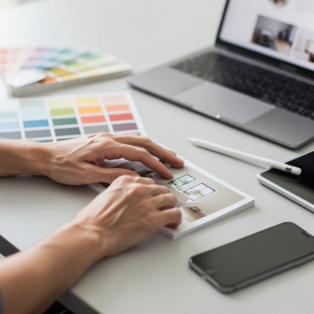 Listed Caviar professional web designer creating a custom website for a local business client